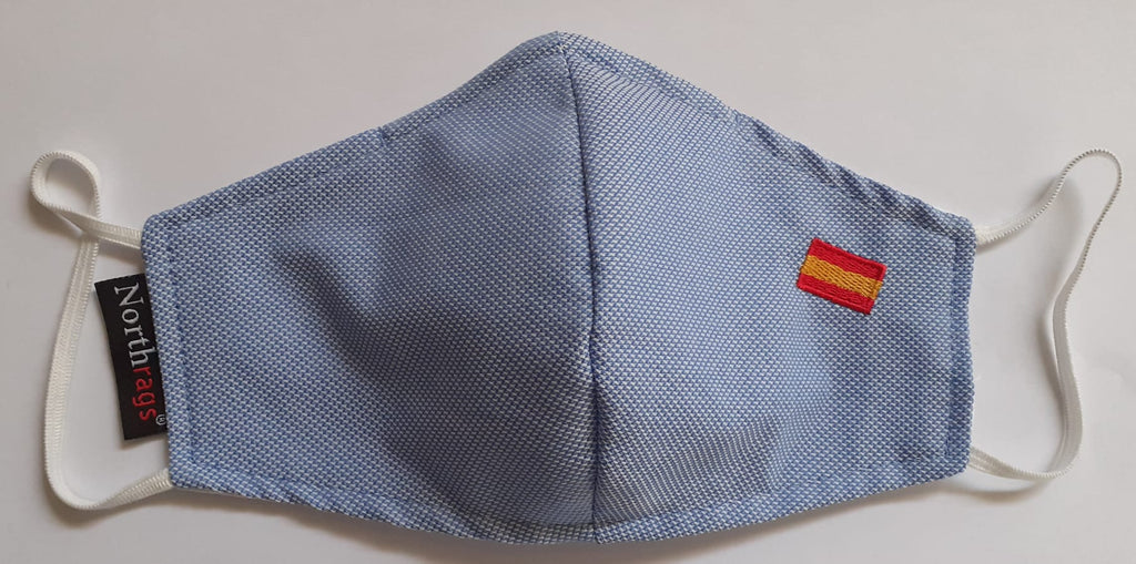 Mascarilla COES03 Bandera de España Lavable y Reutilizable 65%Algodón, 35% Polyester,Pack 5