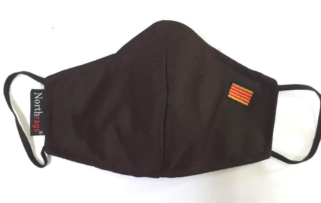 Mascarilla con bandera de Cataluña Lavable y Reutilizable 100% Poliester, Micro-fibra Pack 5