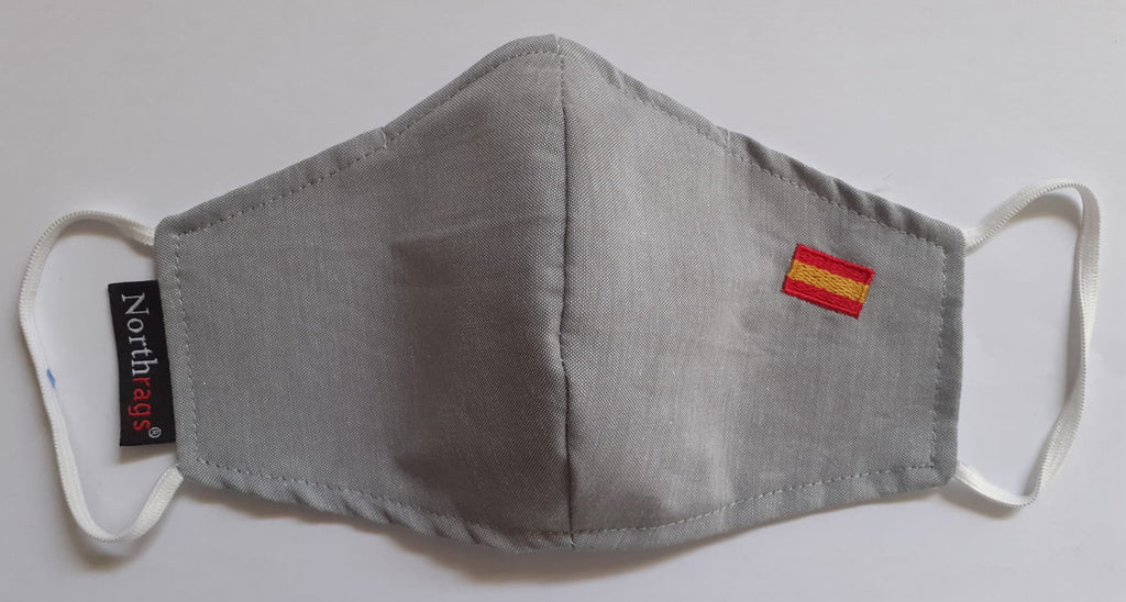 Mascarilla OES08 Bandera de España Lavable y Reutilizable 60%Algodón, 40% Polyester,Pack 5