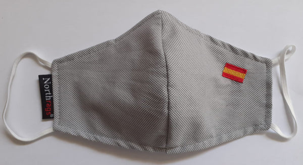 Mascarilla COES05 Bandera de España Lavable y Reutilizable 65%Algodón, 35% Polyester,Pack 5