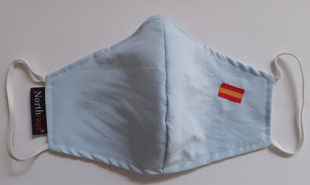 Mascarilla OES24 Bandera de España Lavable y Reutilizable 60%Algodón, 40% Polyester,Pack 5