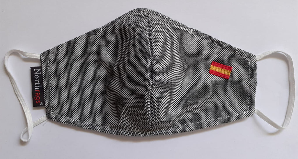 Mascarilla COES06 Bandera de España Lavable y Reutilizable 65%Algodón, 35% Polyester,Pack 5